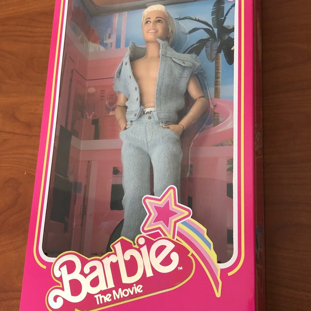 Barbie the Movie Ken Doll Denim Jean Vest NWT Mattel Ken